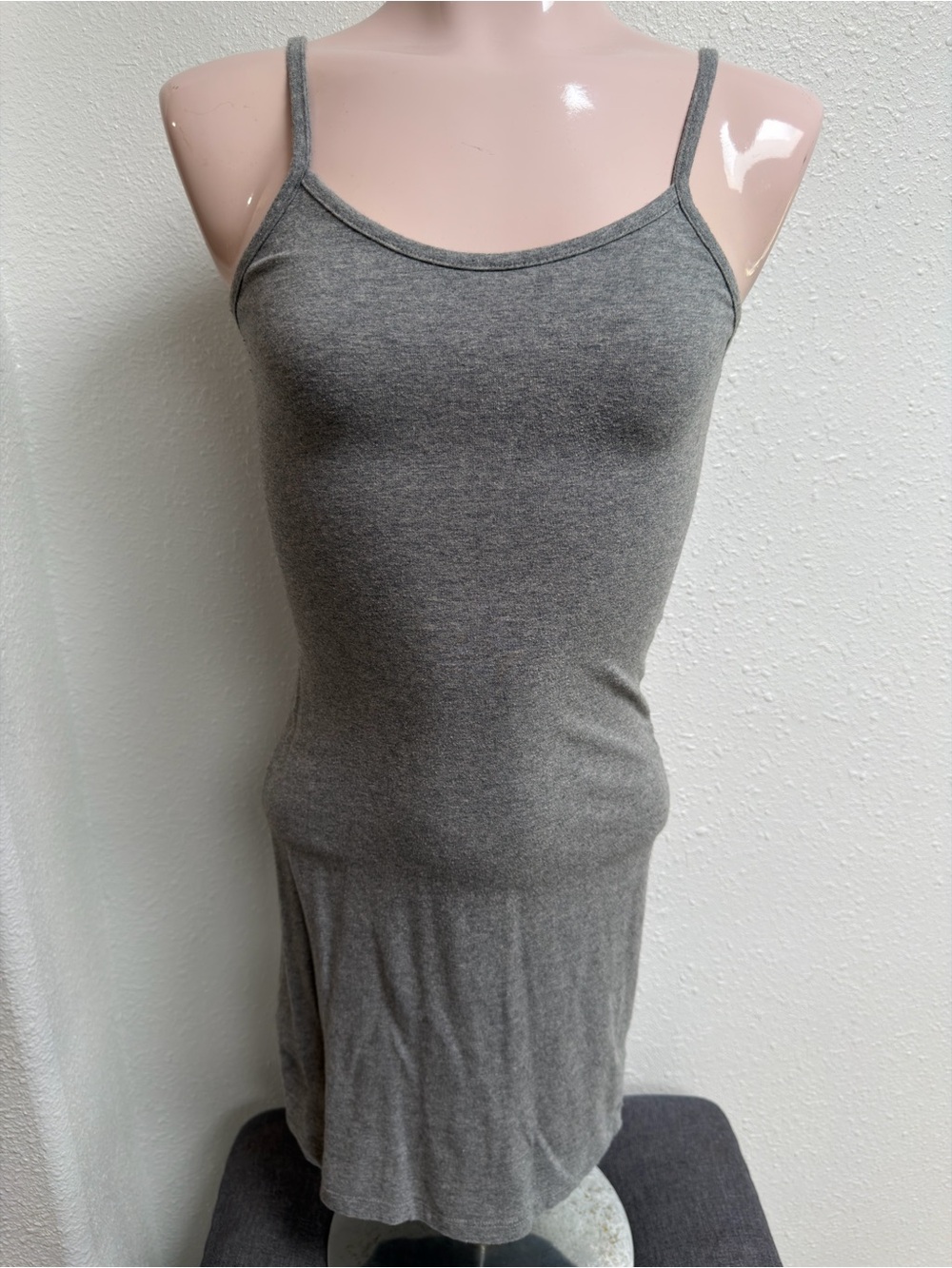 Fashion Nova Gray Bodycon Cami Mini Dress Spaghetti Strap Small